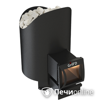 Дровяная банная печь GrillD Aurora 160 long black в Наро-Фоминске